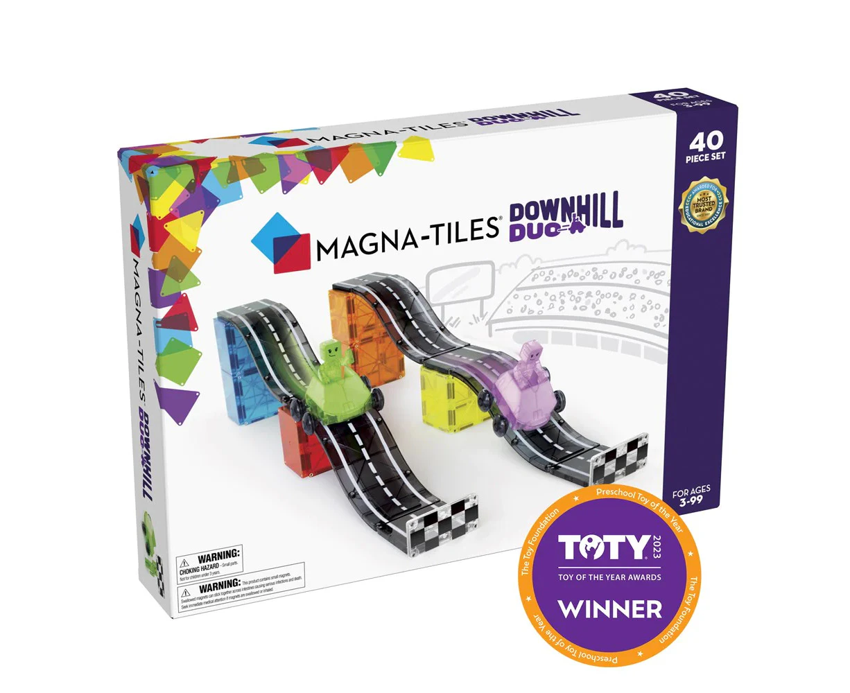 40pc Magna-Tiles Downhill Duo Kids/Childrens Magnetic Construction Toy Set 3y+