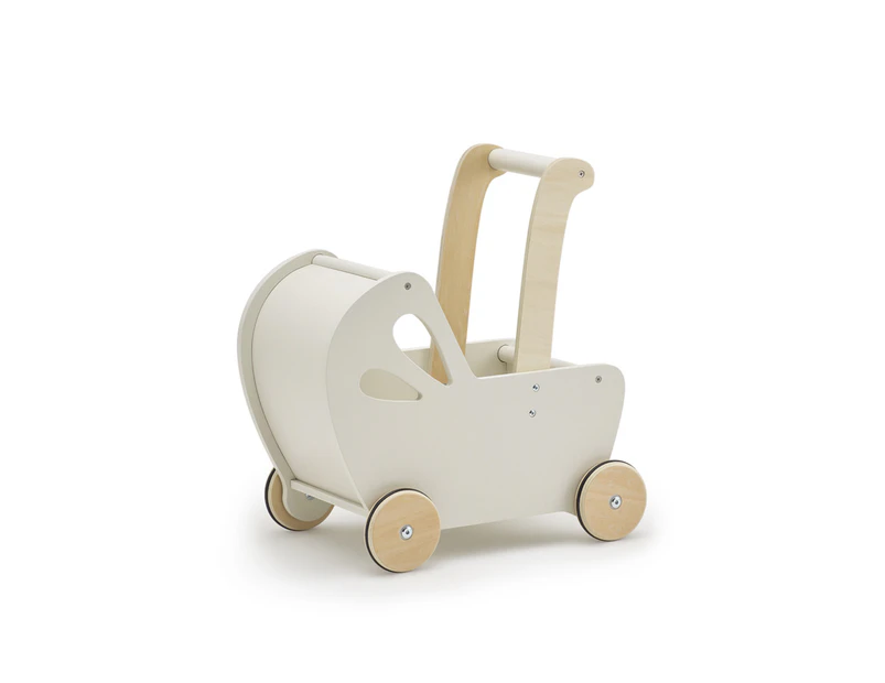 Moover Toys Essentials Wooden Kids/Childrens Dolls Pram Toy Off White 18m+