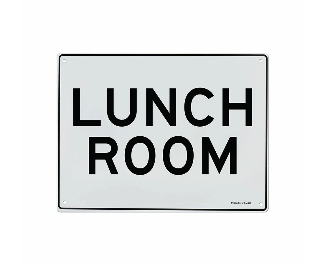 Lunch Room 200x300mm Medium Safety Sign Polypropylene Wall/Door Mountable