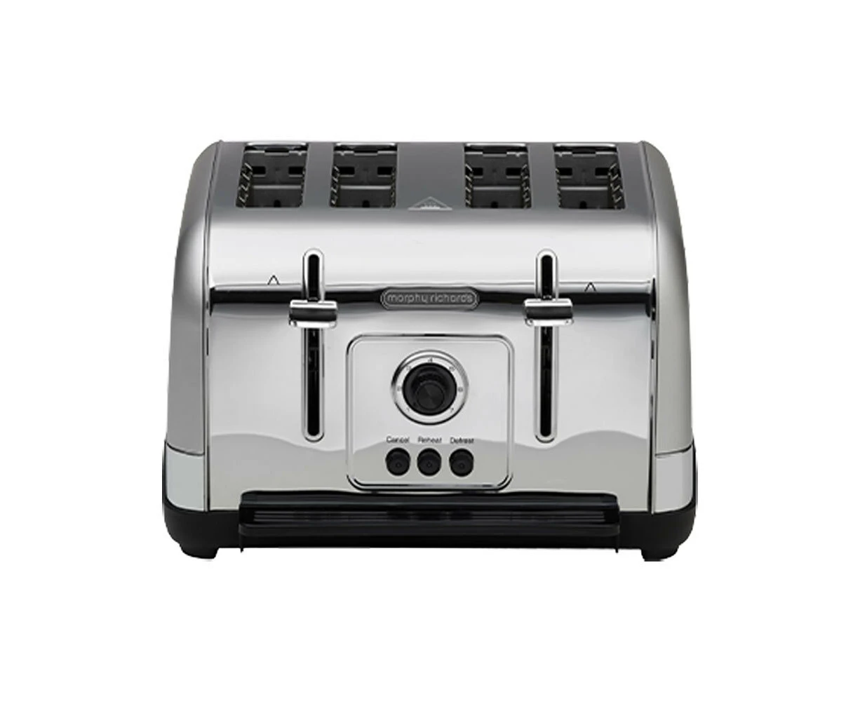 Morphy Richards Electric Retro Style Chrome Venture 4 Slice Toaster 1900W