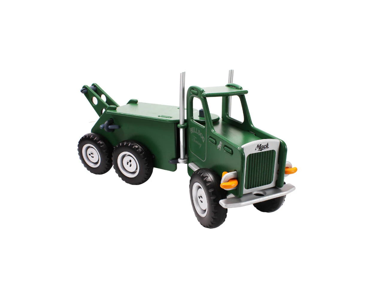 Moover 73cm Wooden Mack Ride-On Truck Baby/Toddler 18m+ Vehicle Toy Green/Red