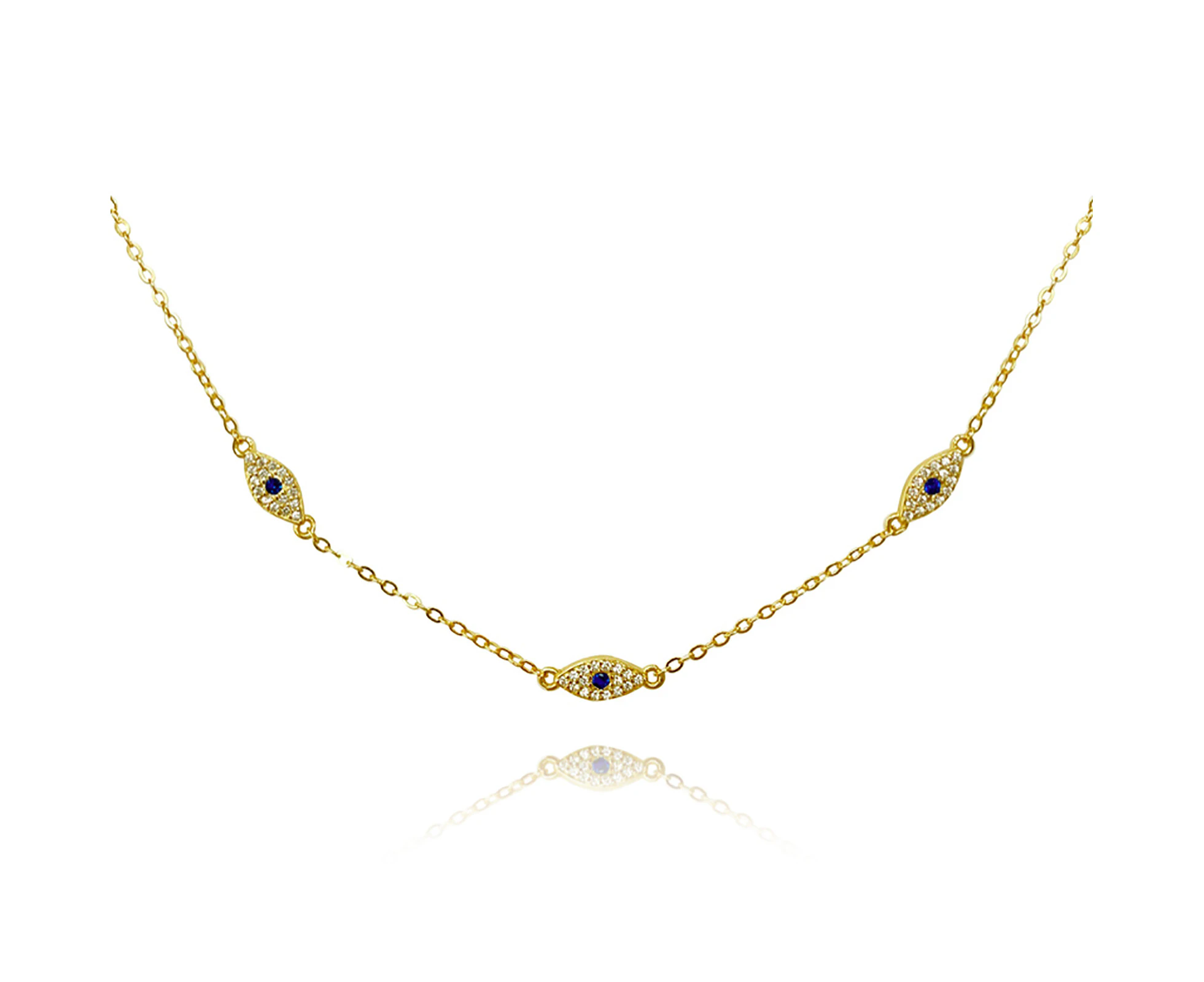 Culturesse Birdie Evil Eye Necklace/Choker 18K Gold Plate Fashion Jewellery