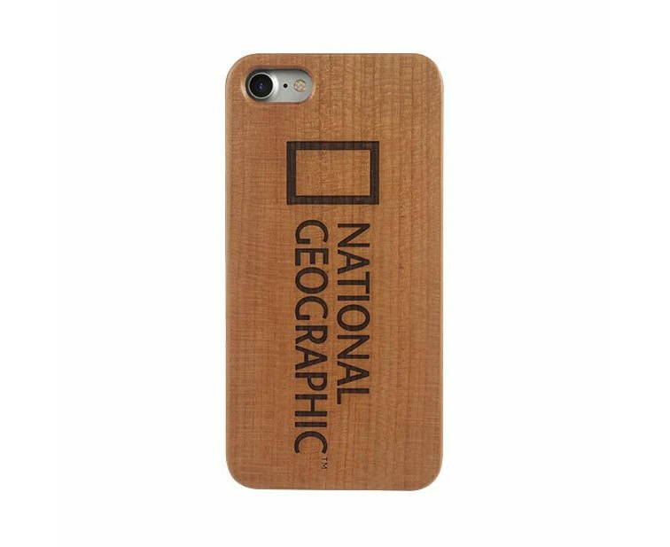 National Geographic Nature Wooden Case Protection For iPhone 7/8+ Cherry Wood