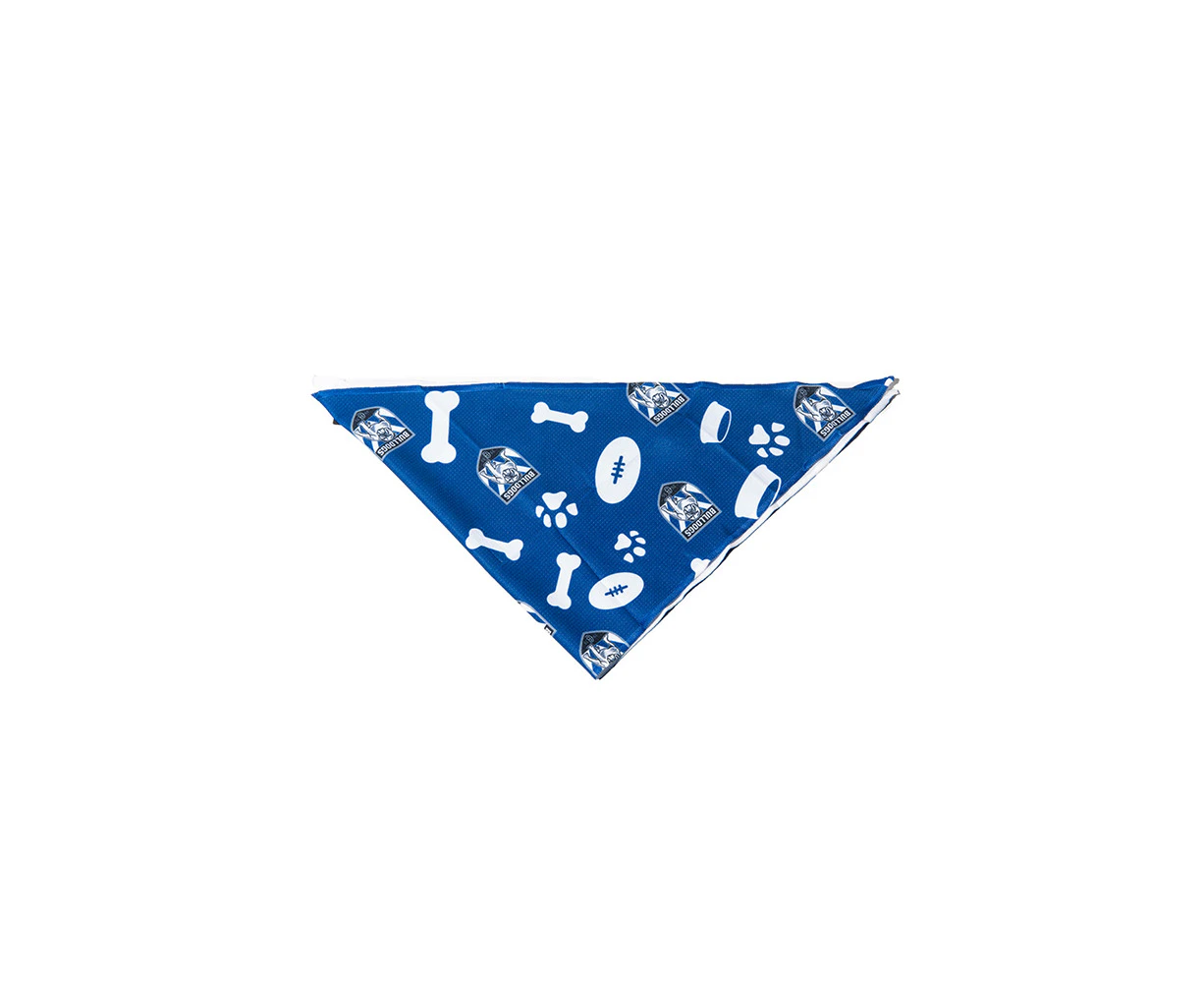 NRL Canterbury Bulldogs Pet Bandana L Dog 44cm Collar Triangle Neck Accessory