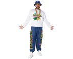 Hip Hop Rapper Mens 90s Theme Dress Up Costume Mens