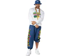 Hip Hop Rapper Mens 90s Theme Dress Up Costume Mens