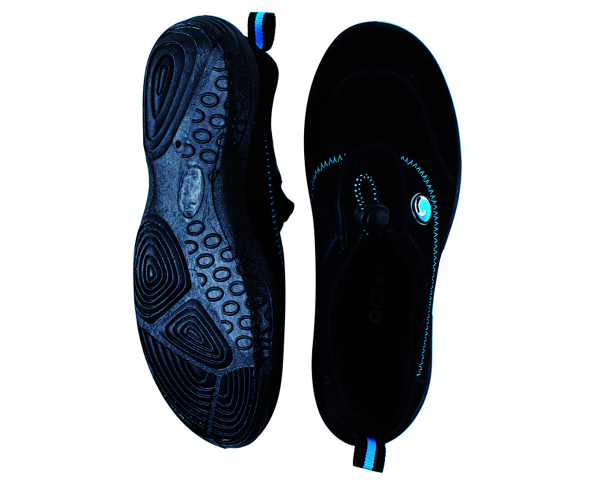 Oz Ocean Meelup Aqua Shoes Beach/Pool Outdoor Water Slip-On Adult Black - Black