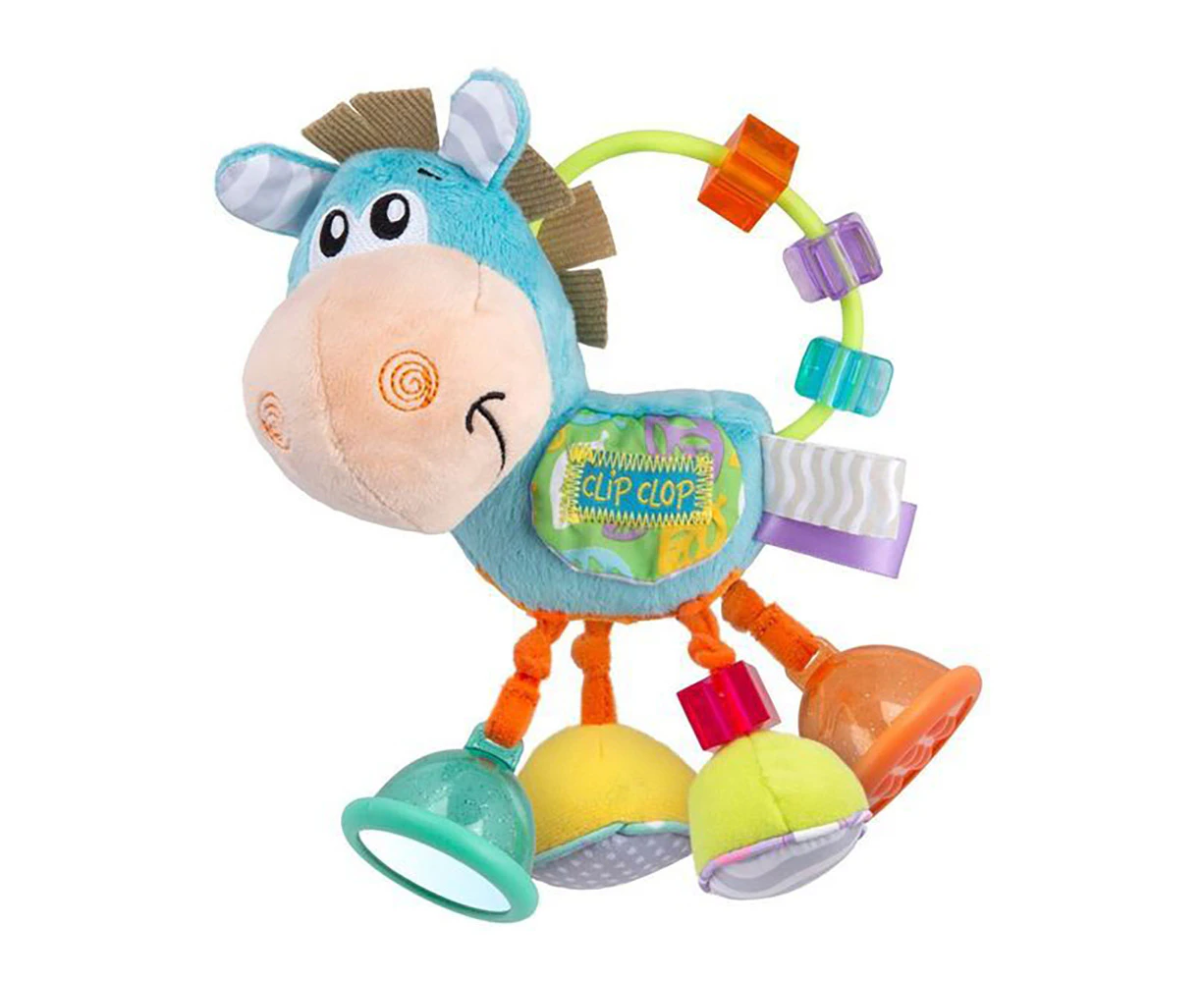 Playgro Clip Clop On-The-Go Interactive Activity Baby Rattle Fun Toy 3m+