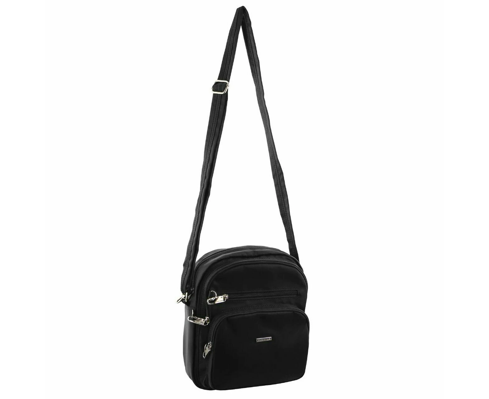 Pierre Cardin Anti-Theft RFID 22cm Crossbody Shoulder Sling Body Work Bag Black