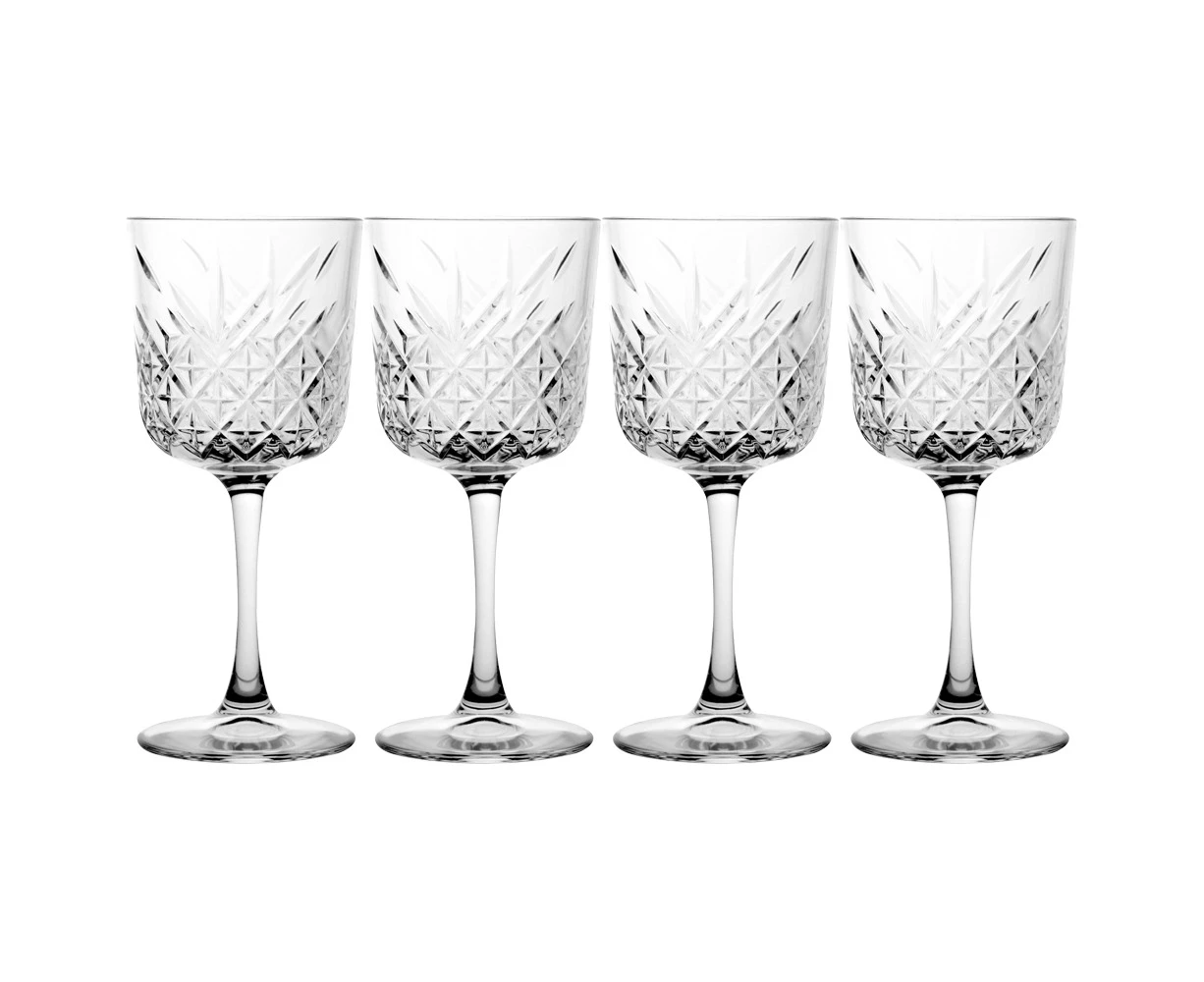 4pc Pasabahce Timeless 330ml Red Wine Glasses Stemware Cocktail Drink Cup Clear