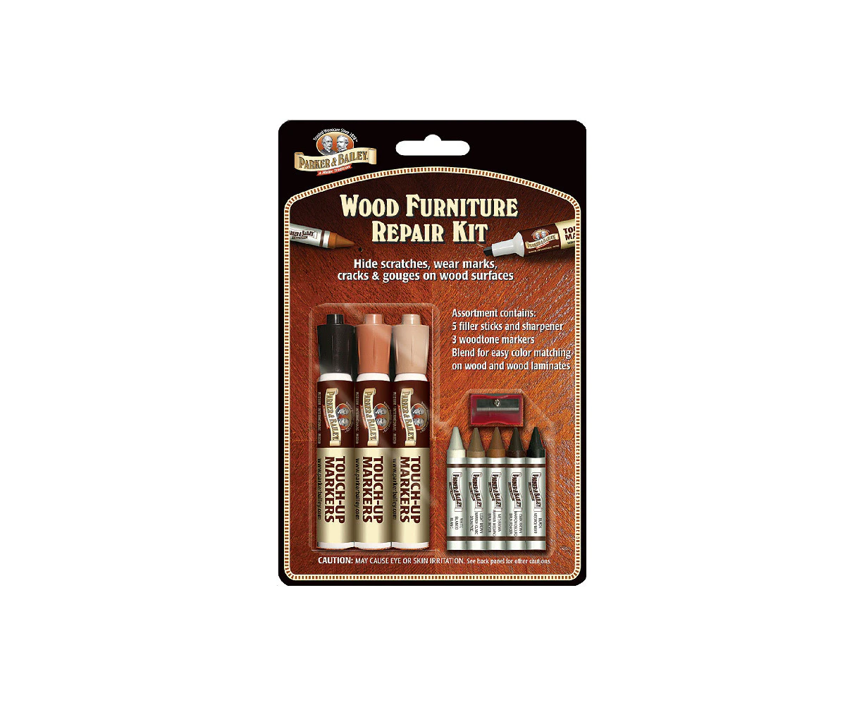 9pc Parker & Bailey Furniture Repair Kit Touch-Up Markers/Filler Stick/Sharpener