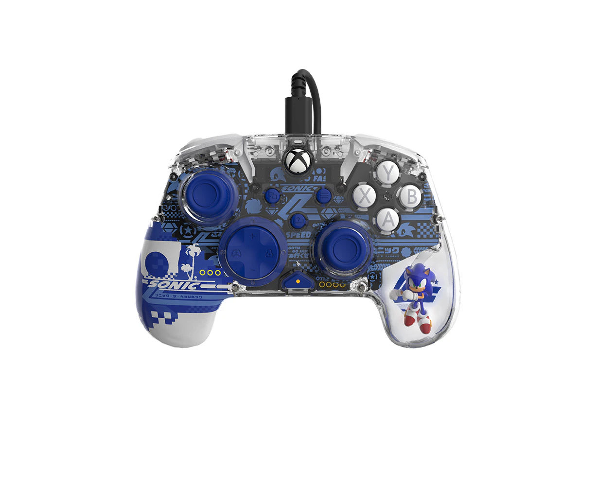 REALMz Wired Video Game Controller For Xbox And Windows PC - Sonic Speed Theme