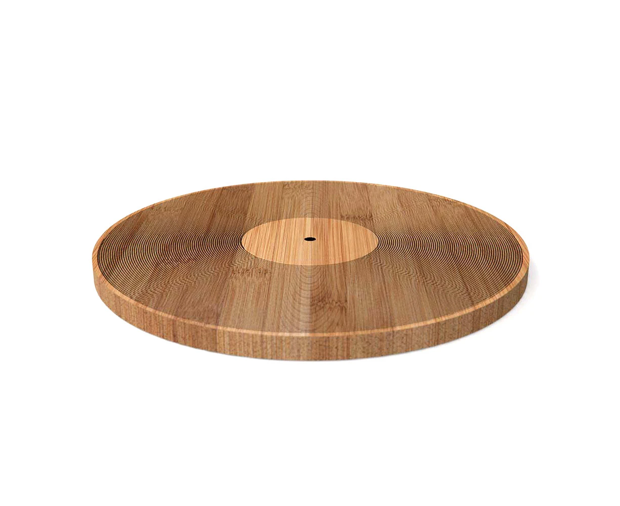 Pikkii Record 30cm Round Wooden Chopping Board Home/Kitchen Cutting Pad Brown