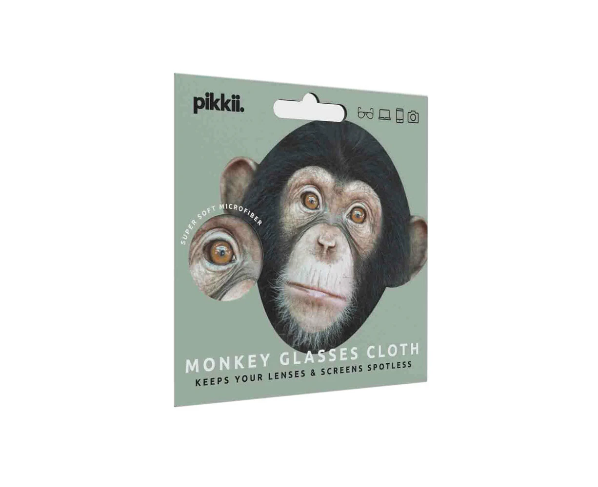 Pikkii Fun Monkey Micofiber Cloth Phones/Screen/Sunglasses Cleaning 17x15cm