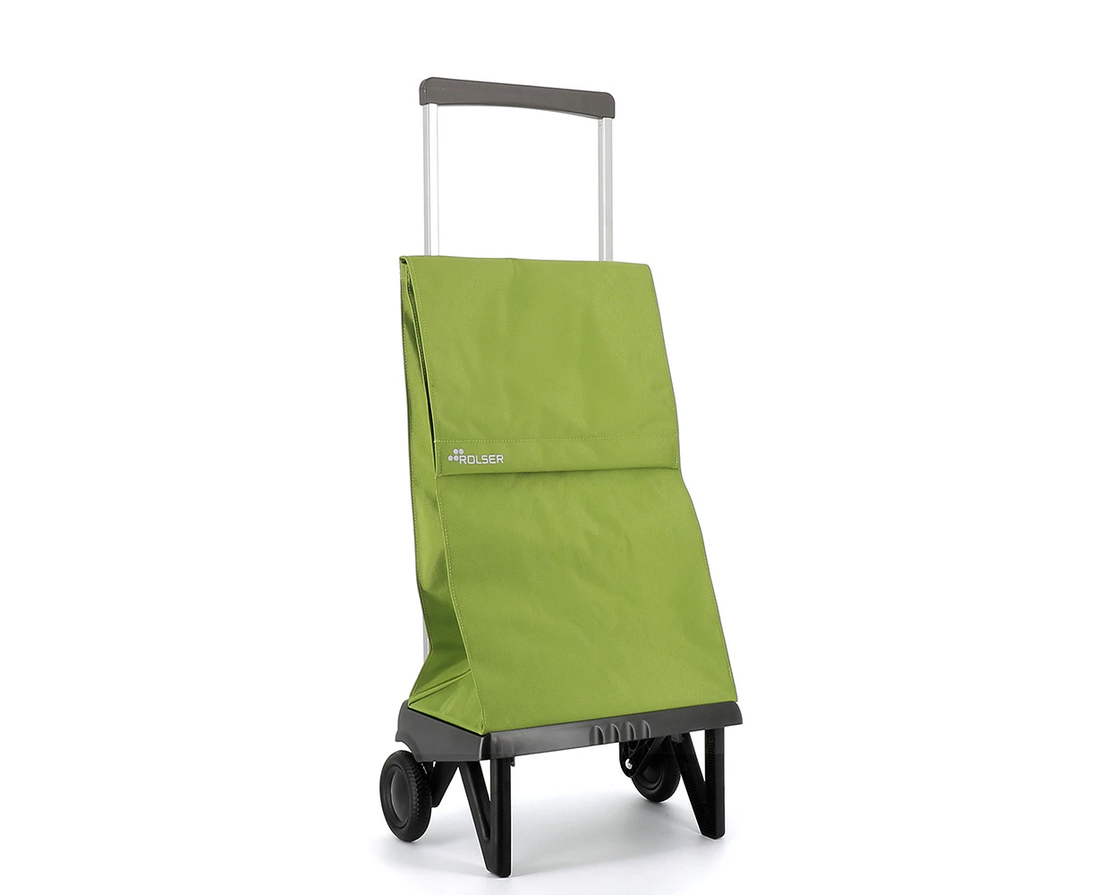 Rolser 40L 2 Wheel Folding Base Portable Shopping Cart Trolley 52x40cm Lime