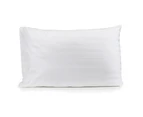 Jason Commercial Satin Stripe Premium Bedroom Easy Care Pillow Case 48x73cm WHT