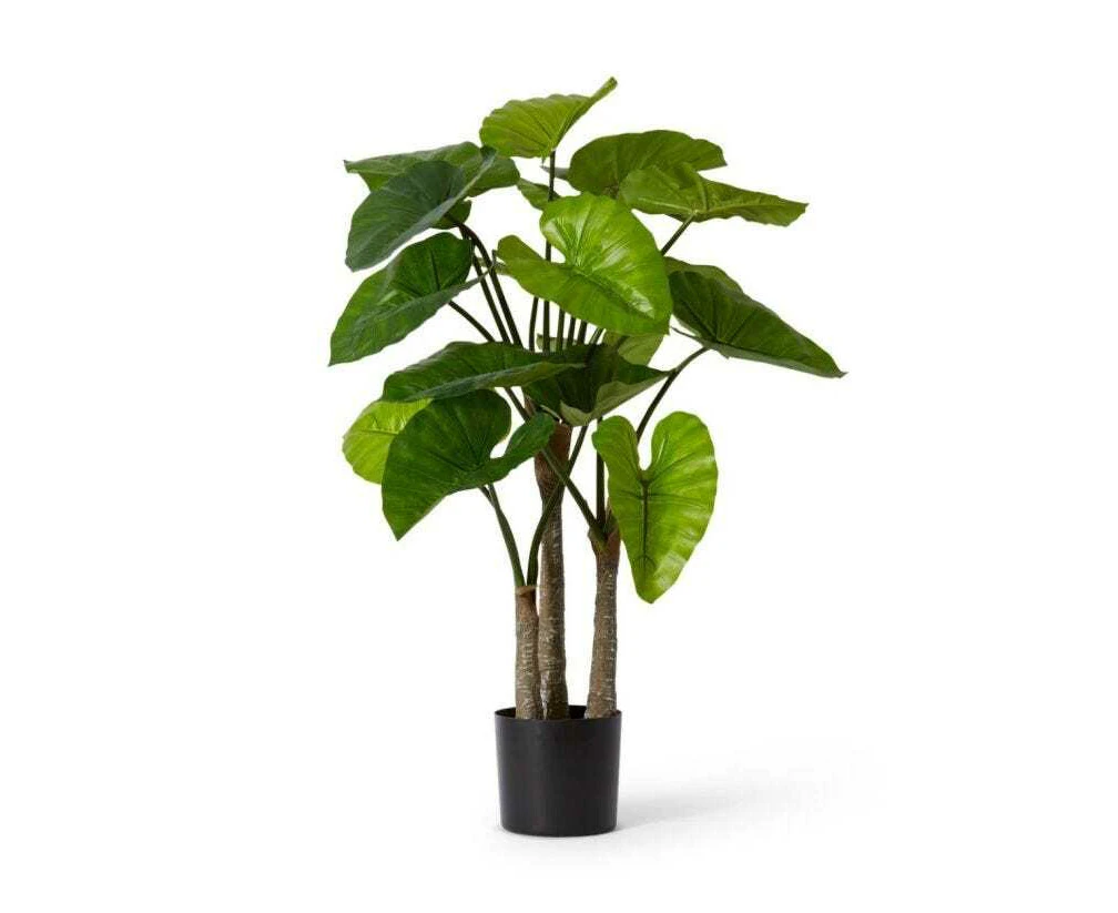 E Style 100cm Alocasia Potted Artificial Plant Fake/Faux Home Decor Green