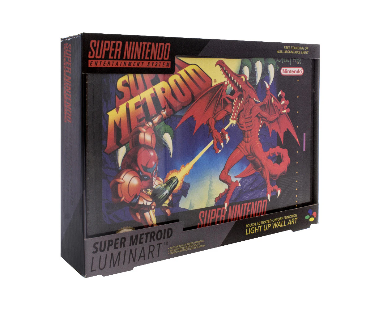 Paladone 30cm Super Metroid Luminart Kids/Children Bedside Table/Wall Decor Lamp