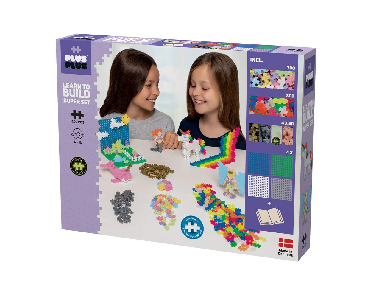 Plus-Plus Pastel Learn to build Super Set Puzzle Kids/Toddler Activity Toy 5y+