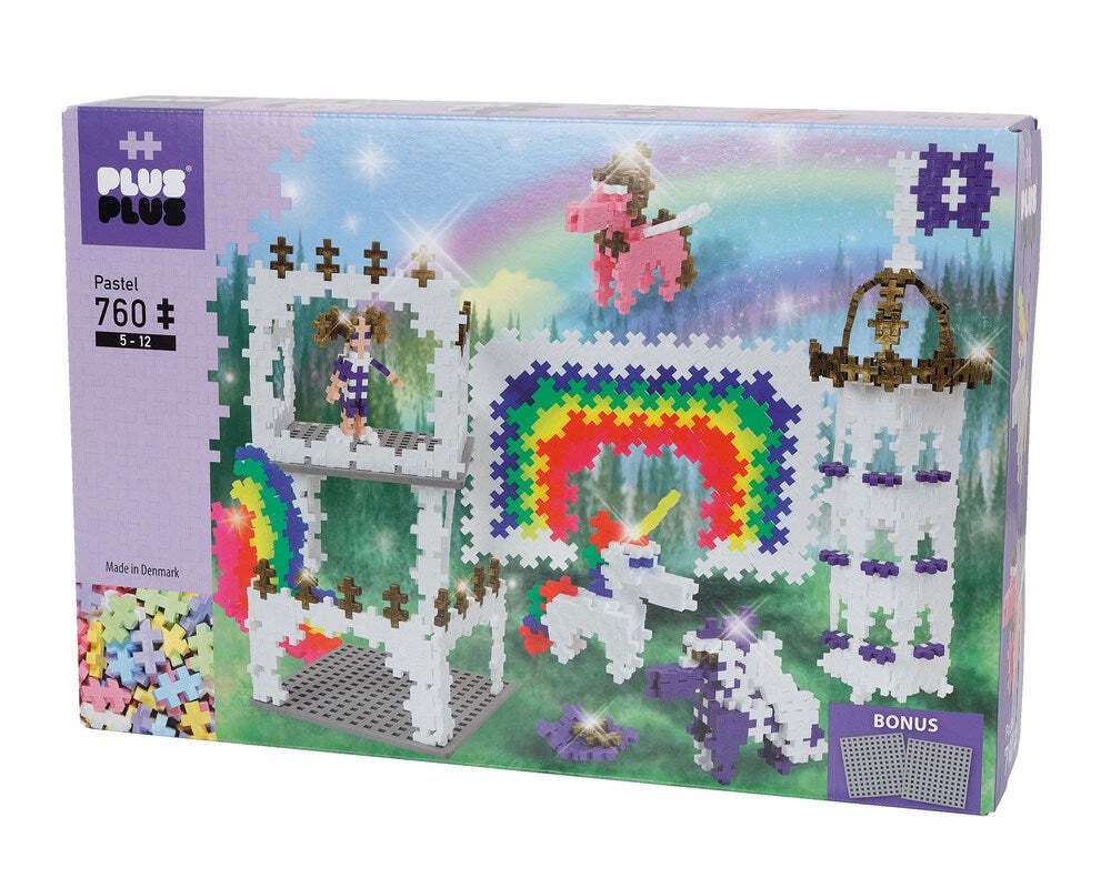 760pc Plus Plus Pastel Rainbow Castle Craft Puzzle Kids/Toddler Activity Toy 5y+