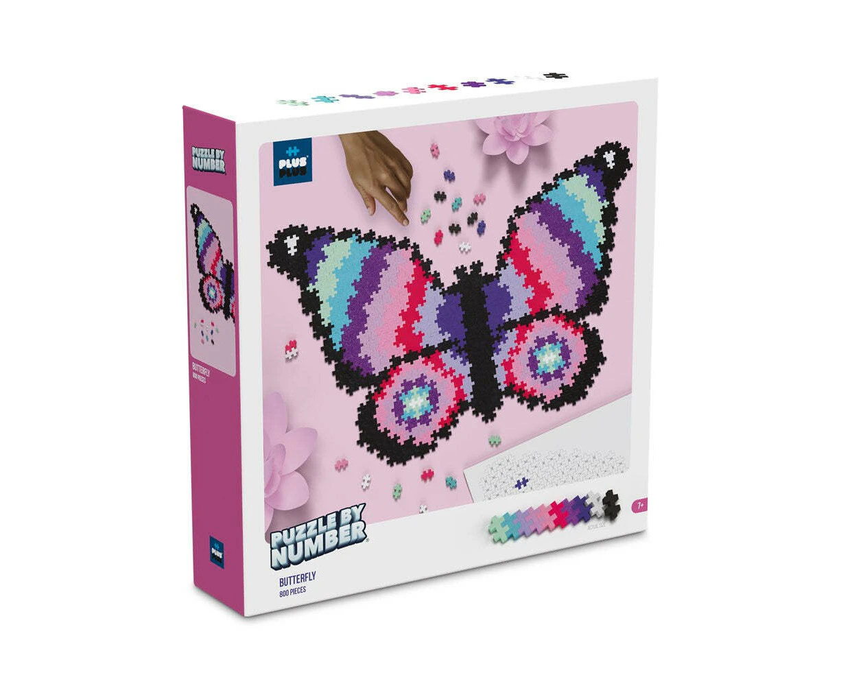 800pc Plus-Plus Puzzle by Number Butterfly Build/Create Kids Creative Toy 7y+