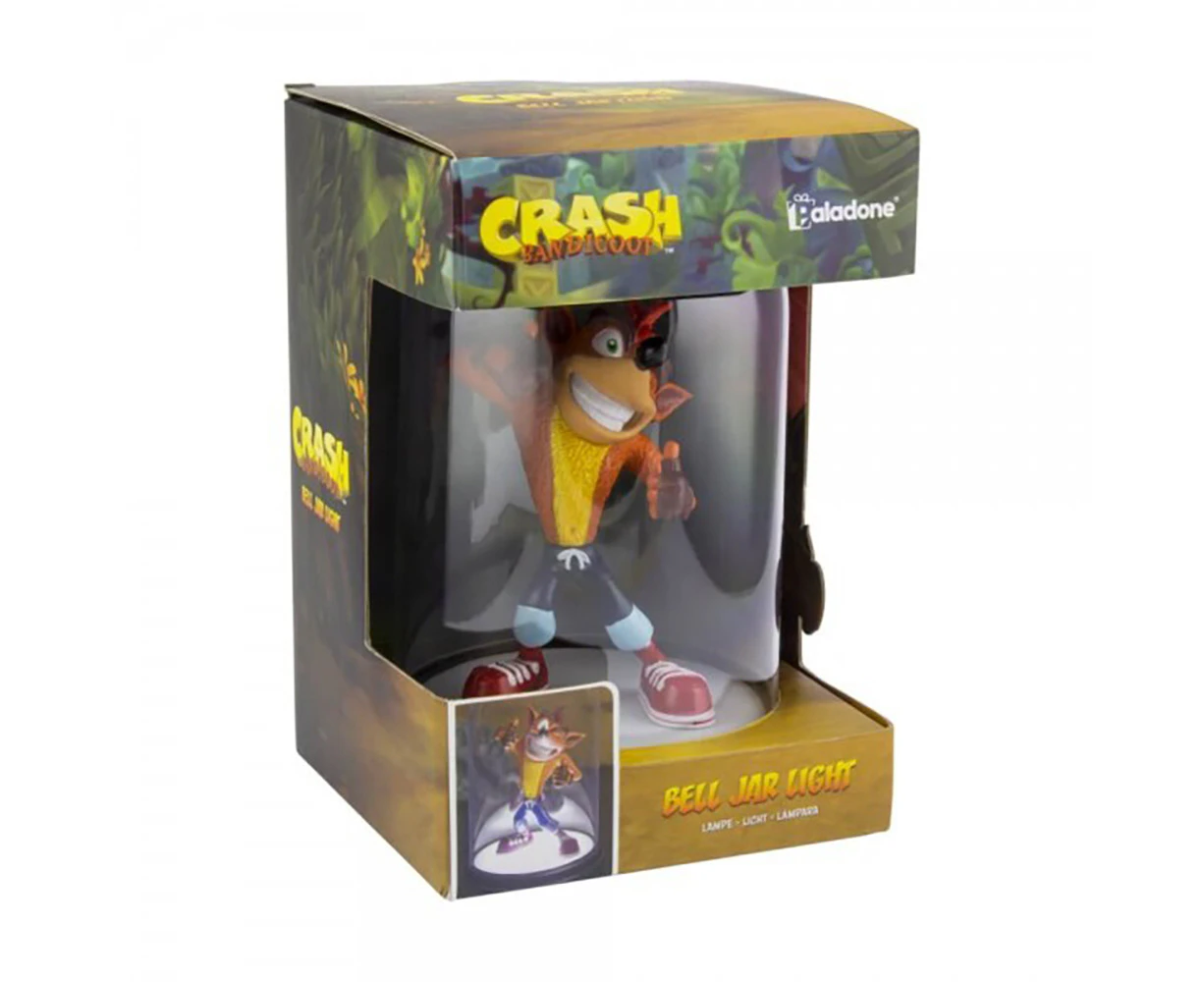 Paladone 22cm Crash Bandicoot Themed Bell Jar Light Kids/Children Desk Lamp