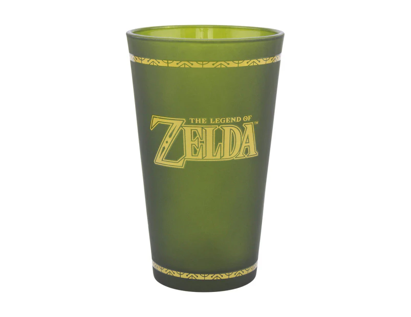 Paladone 450ml Zelda Hyrule Crest Glass Kids/Children Gift Drinking Cup Green