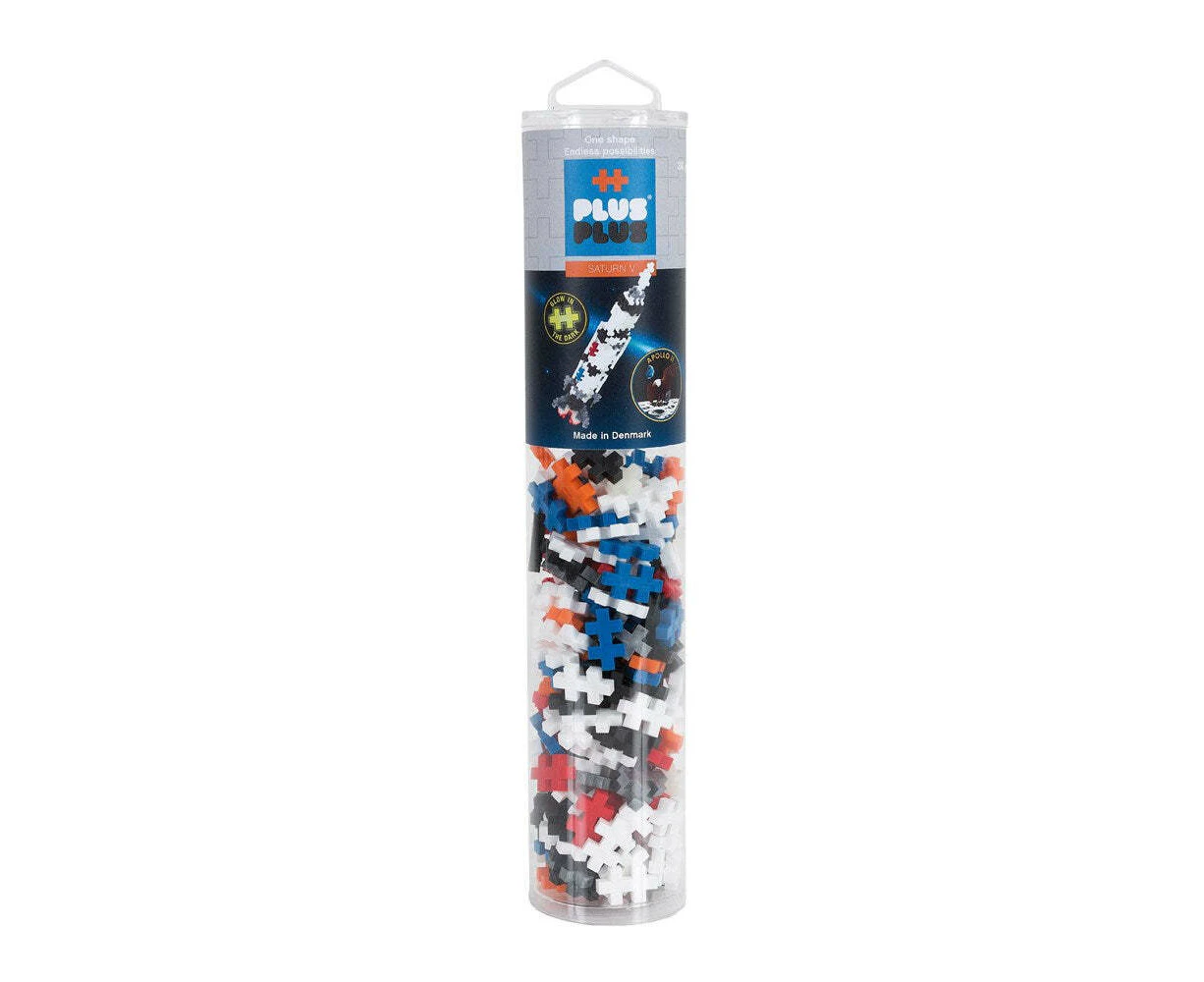 240pc Plus-Plus Saturn V Rocket Tube 2D Building Puzzle Kids Activity Toy 5y+