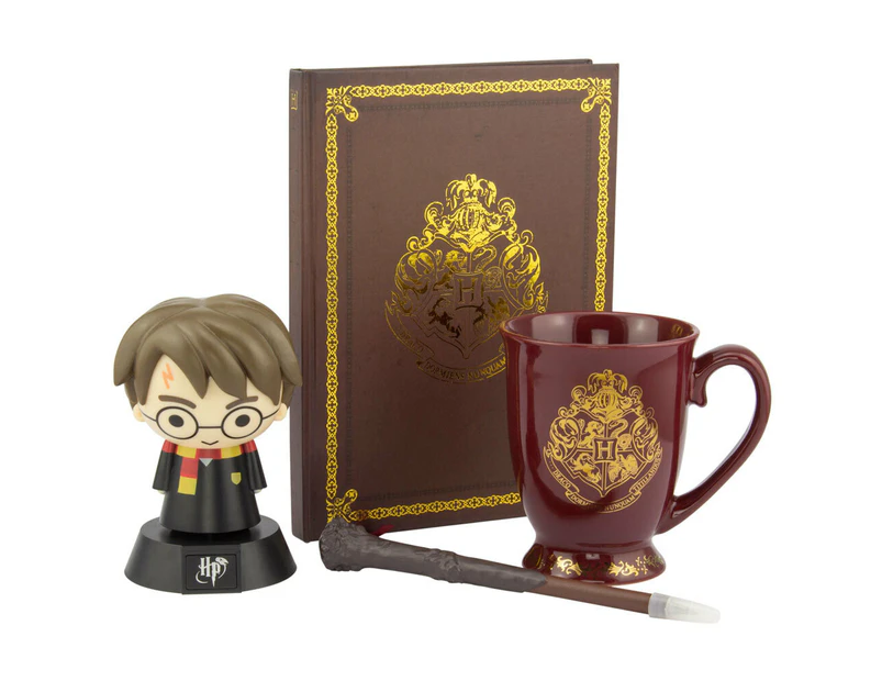 Harry Potter Wizarding World Hogwarts Lamp/Mug/Journal/Wand Pen Gift Set 8y+