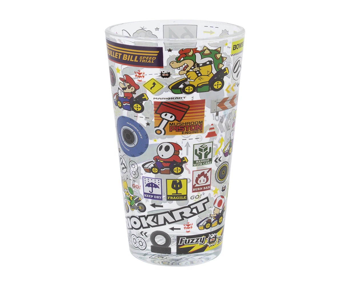 Paladone 400ml Mario Kart Glass Kids/Children Gift Water/Cocktail Drinking Cup