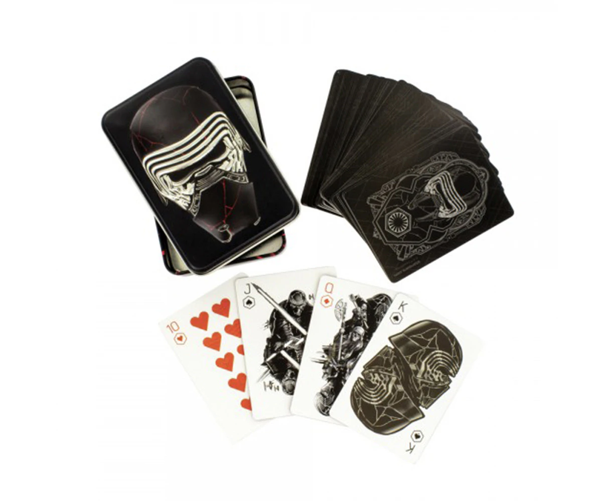 Paladone 9cm Star Wars Ep9 Playing Cards Kids Family Fun Game w/ Storage Tin