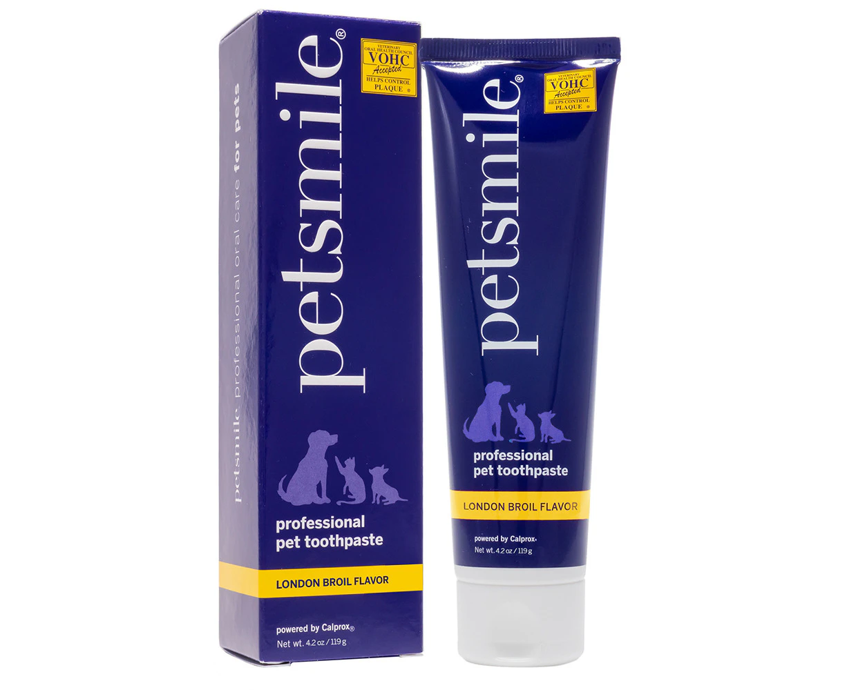 Petsmile 119g Professional Pet Toothpaste London Broil Flavour Cat/Dog Large