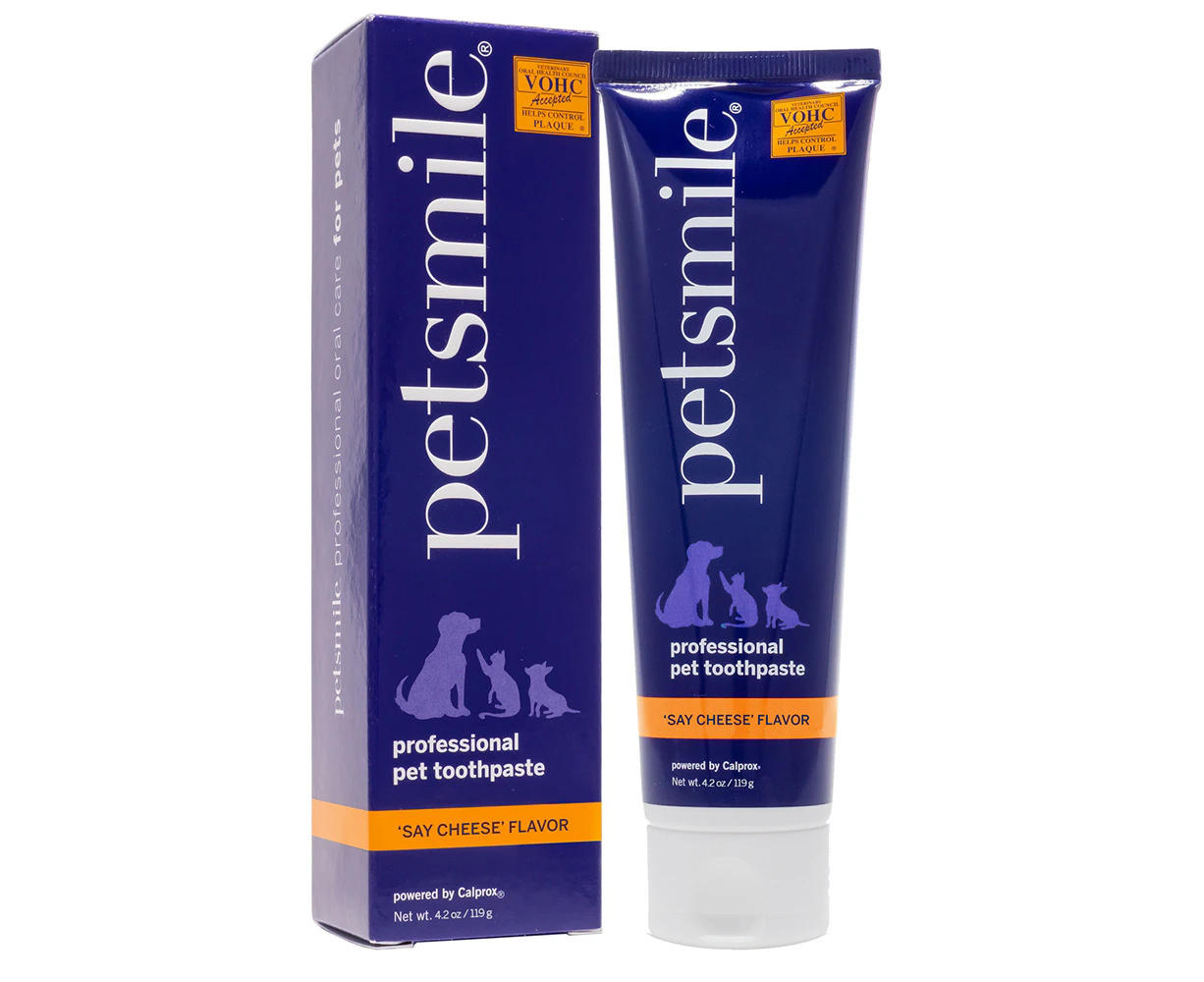 Petsmile 119g Professional Pet Toothpaste Say Cheese Flavour Cat/Dog Dental Lrg