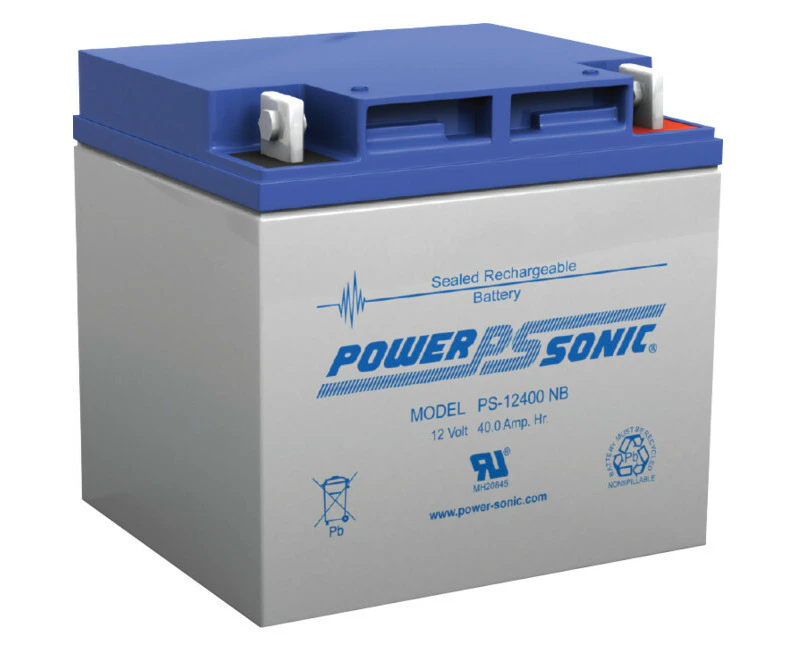 Power Sonic PS12400 12V 40Amp Rechargeable Battery NB4 Terminal Sealed Lead Acid