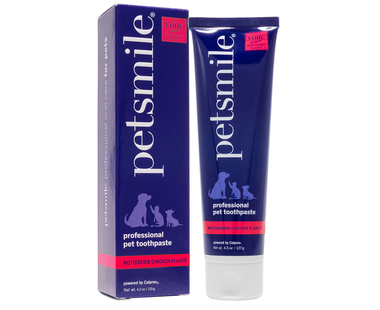 Petsmile 119g Professional Pet Toothpaste Rotisserie Chicken Flavour Cat/Dog Lrg