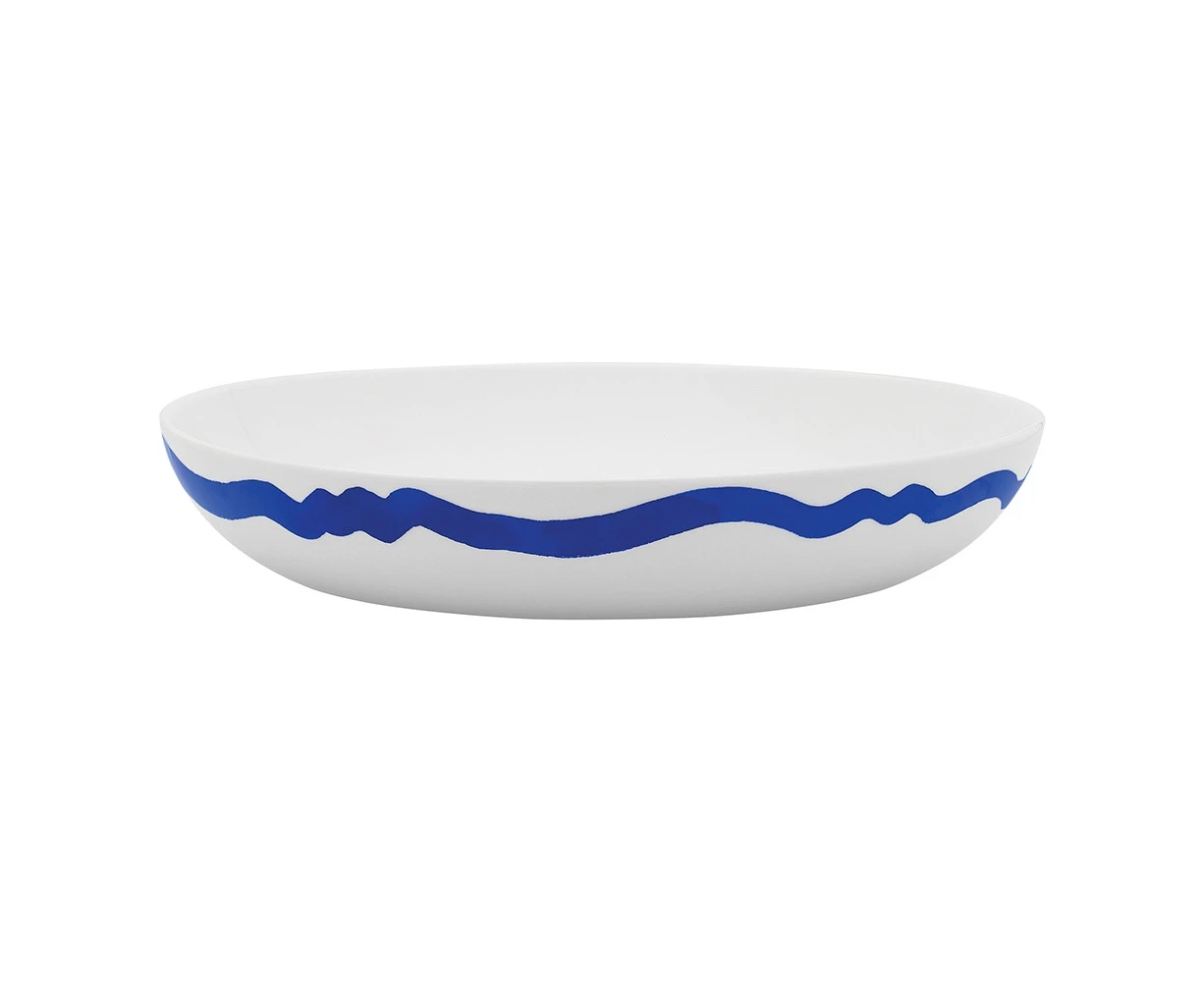 Porto La Mer 30.5cm Porcelain Serving Salad/Rice Bowl Food Dish Round Indigo