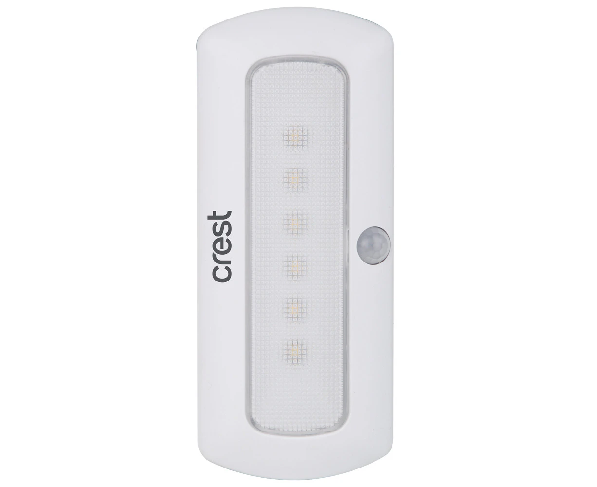 Crest Rechargeable 100 Lumens LED Light Compact w/ Motion Sensor Lamp White