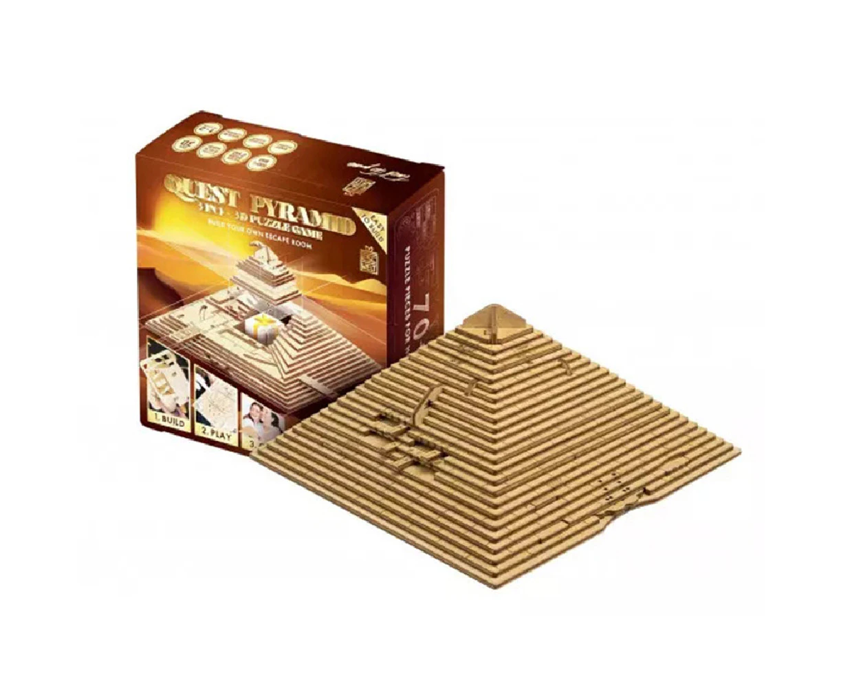 Escape Welt Wooden Quest Pyramid Constructor 3D Puzzle Kids Solving Game Toy