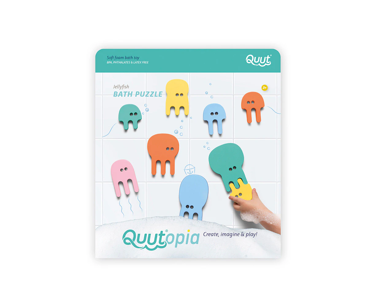 Quut Quutopia Bath Puzzle/Shower Play Water Toys for Kids 10m+ Jellyfish