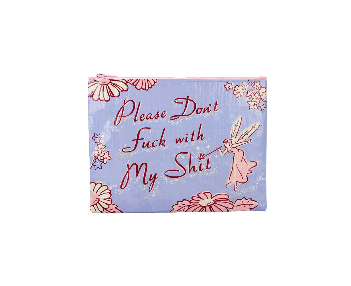 Blue Q Please Don't F*ck with My Sh*t 24x18cm Zipper Pouch Storage Organiser