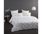 Onkaparinga King Bed/Bedroom Printed Cotton Quilt Cover Set w/Pillowcases Wattle