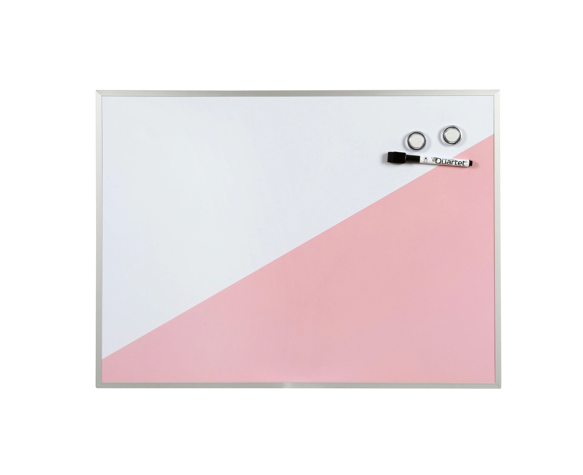 Quartet Geo Magnetic Board 59x43cm Dry-Erase Whiteboard w/ Marker/Magnets Pink