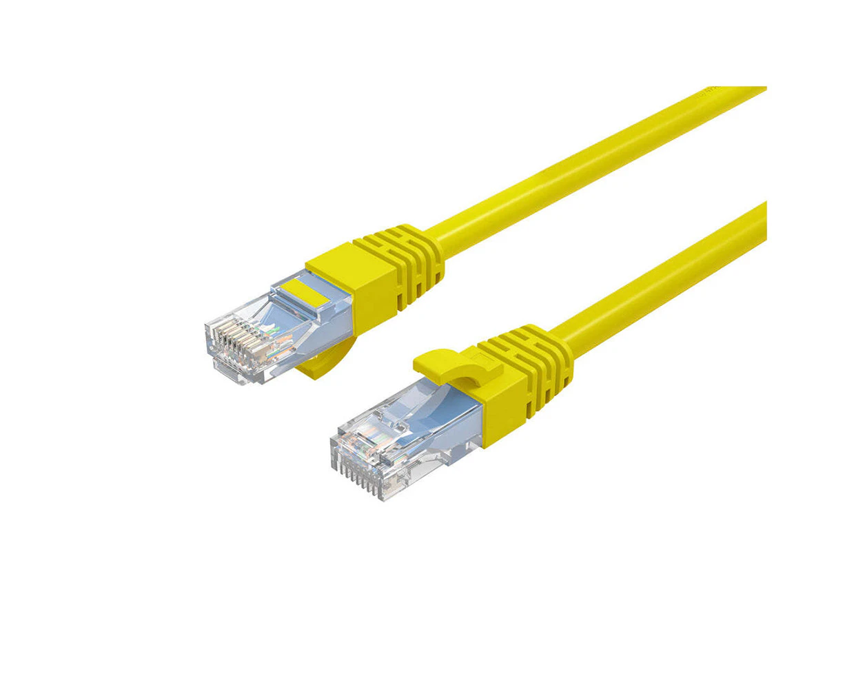 Cruxtec 15m Cat6 RJ45 Patch Lead LAN Internet Ethernet Network Cable/Cord Yellow