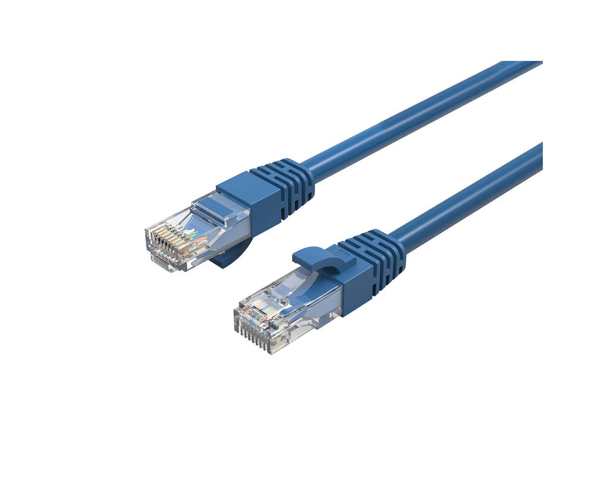 Cruxtec 15m Cat6 RJ45 Patch Lead LAN Internet Ethernet Network Cable/Cord Blue