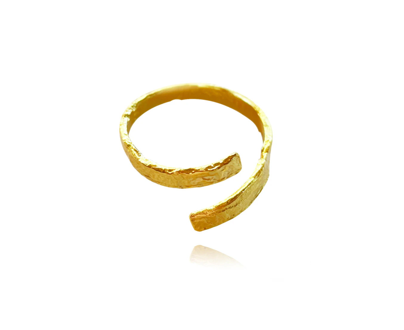 Culturesse Noora Wrap 2cm Open Ring Jewellery 18K Gold Plating Sterling Silver