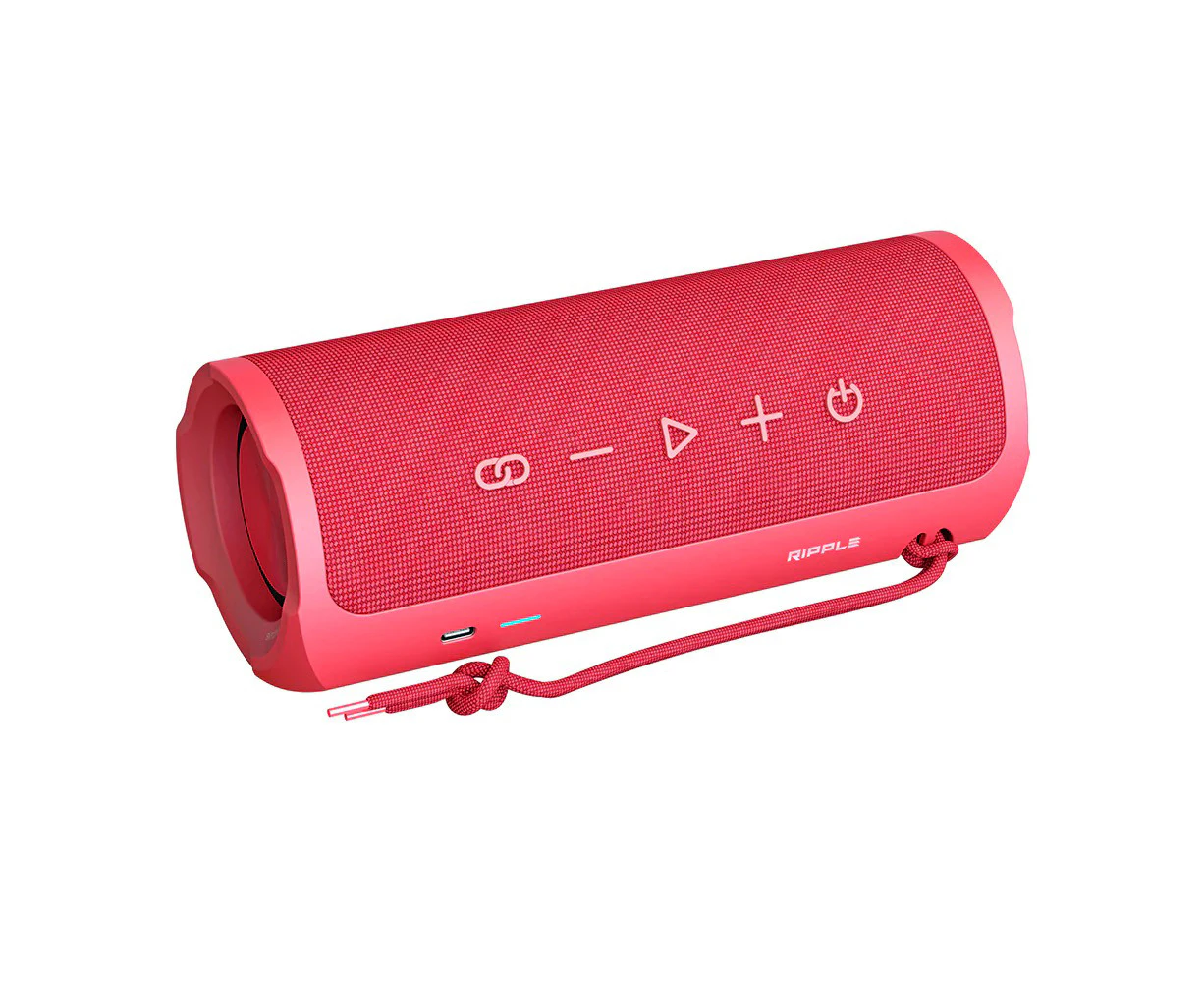 HiFuture Ripple 20W Portable Wireless Bluetooth Music/Sound Speaker w/ Strap Red