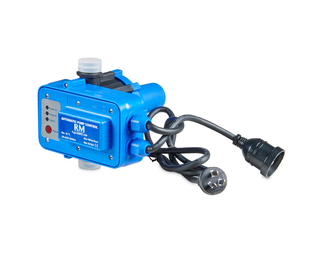 Rural Max Corded 30A/2200W Electric Automatic Controller For Water Pump Blue