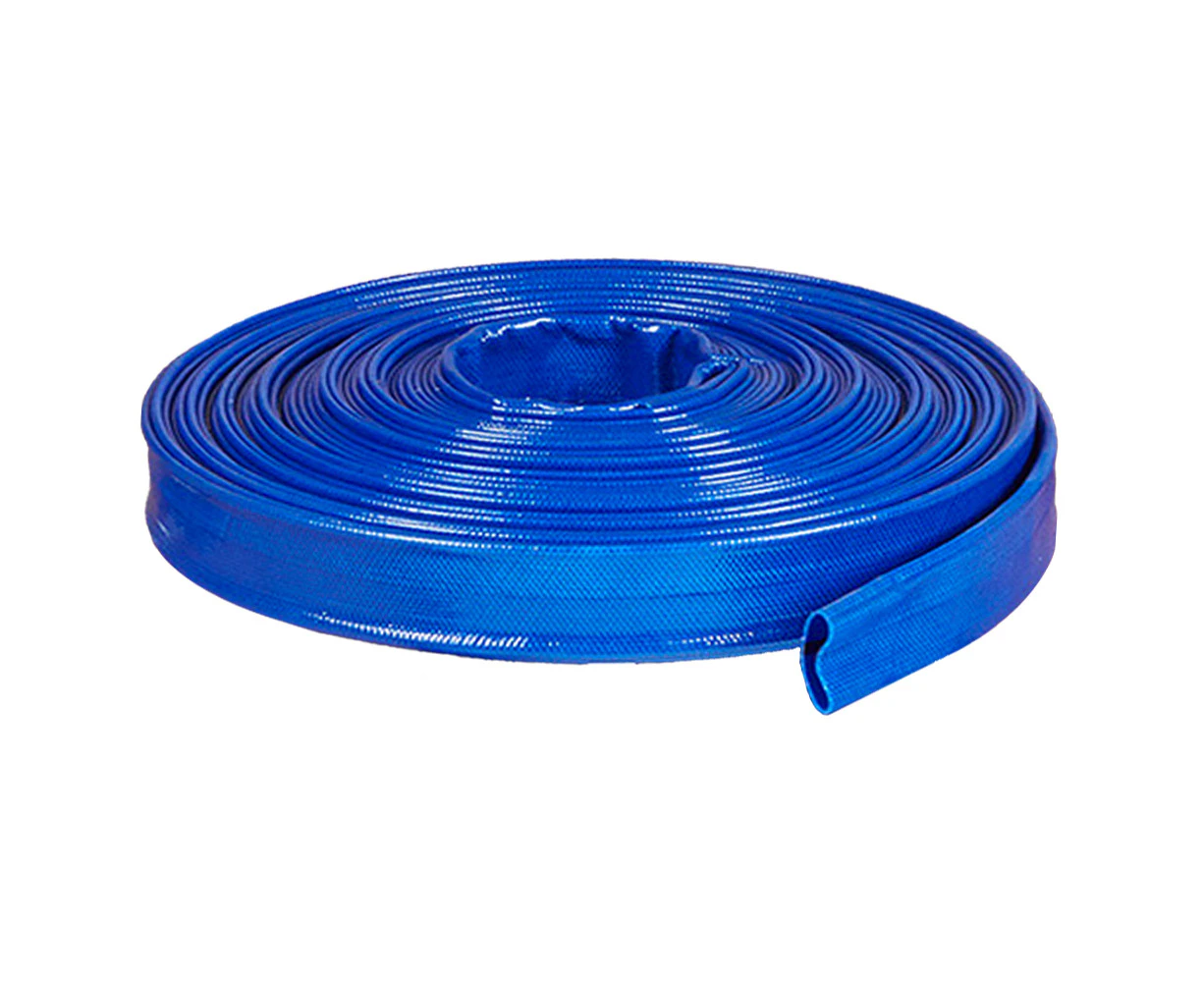 Rural Max 4-Bar Pressure PVC Lay Flat Water Discharge Hose 3"x50m Roll Blue