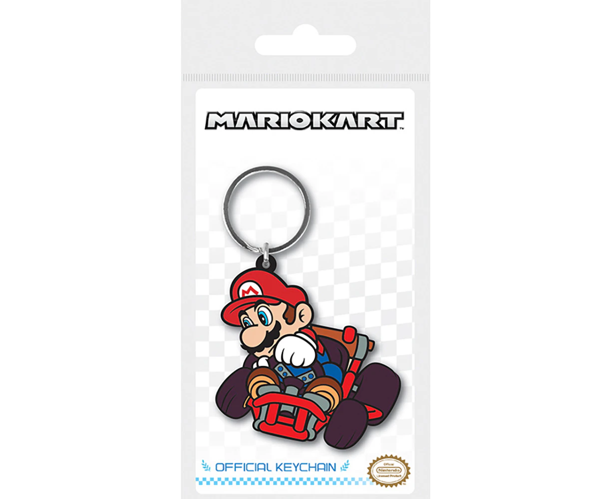 Mario Kart Themed Kids/Childrens Video Game Drift Rubber Keyring/Keychain