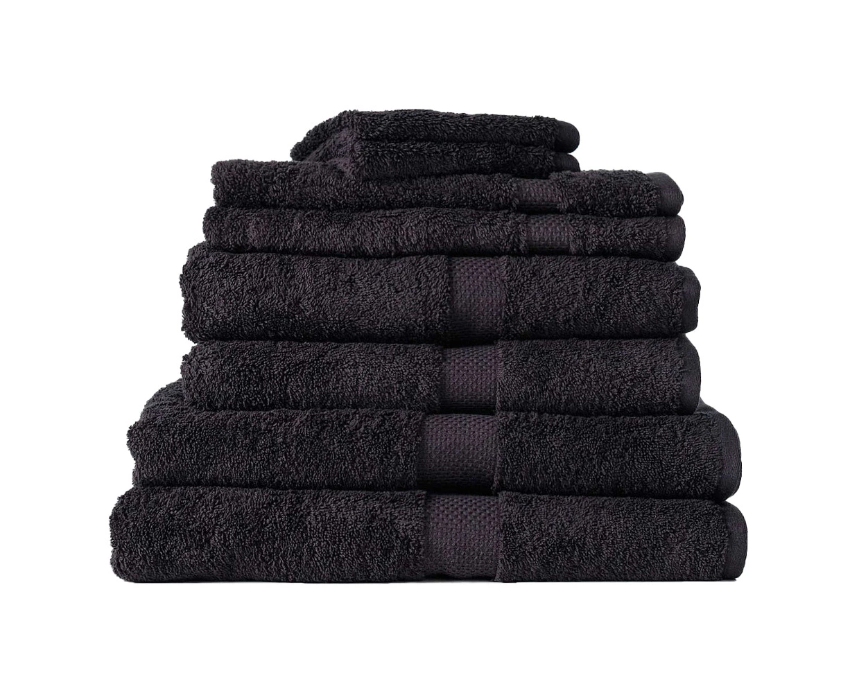 8pc Canningvale Royal Splendour Home Decor Bathroom Bath Towel Set Black